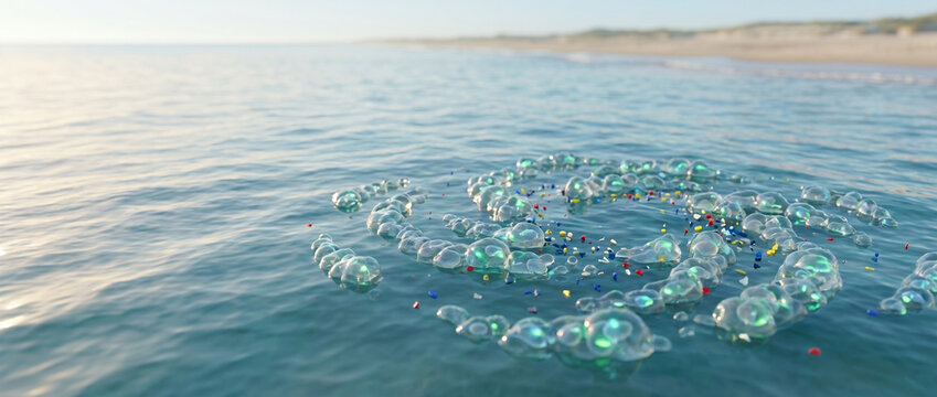 Xenobots collecting microplastic pollution in coastal water