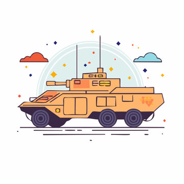 Stylized Armored Vehicle Illustration