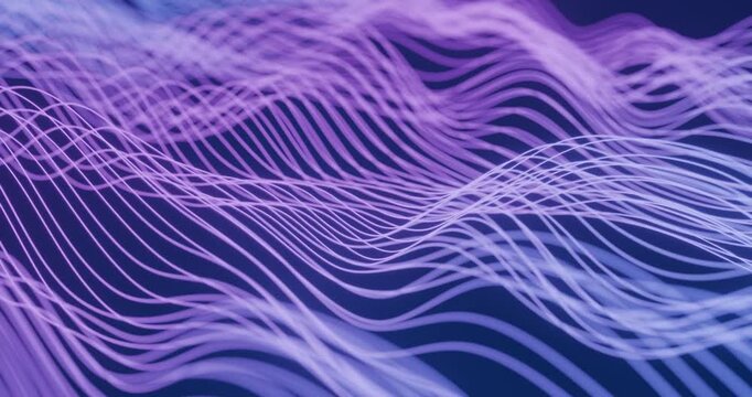 Purple Blue Abstract Digital Wave Mesh Background looping animation