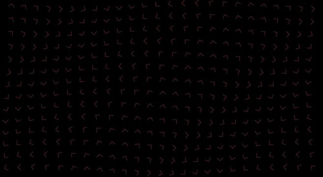 Abstract geometric pattern motion animation background, with pulsing dark, red chevrons
