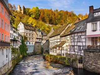Monschau on a sunny autumn day, Germany © Mapics