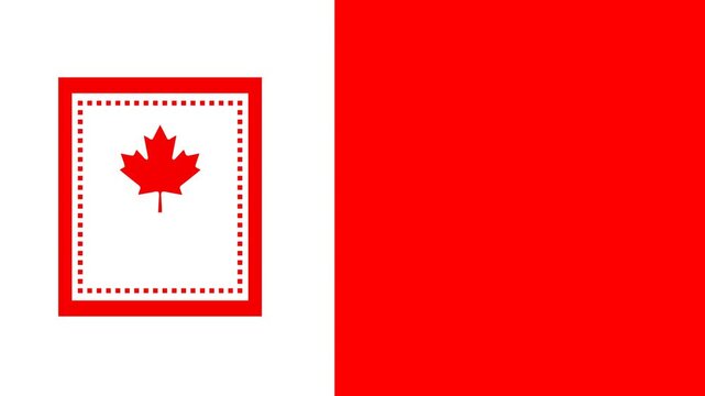  book cover animation with maple leaf with red copy space area