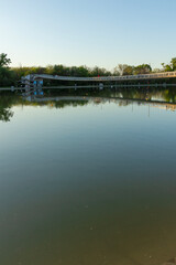 Obraz premium Sunset view of Rowing Venue in city of Plovdiv, Bulgaria