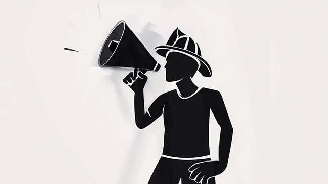 video of the chairman giving directions, cool moving silhouettes