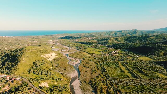 Fiumara di Calabria overlooks the Ionian Sea, a landscape of citrus groves 