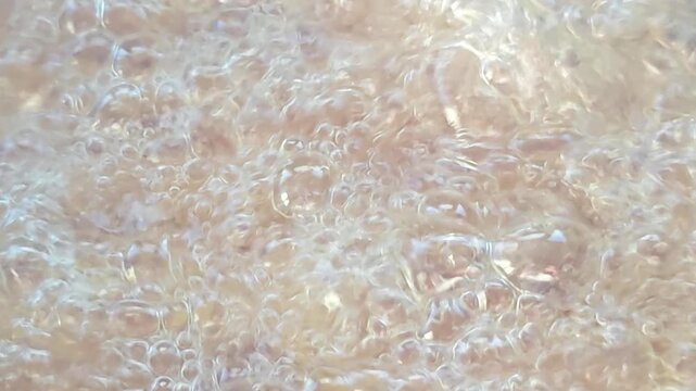 Boiling grease bubbling during cooking process