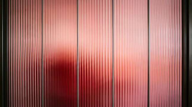 Pink fluted glass texture background with vertical lines.