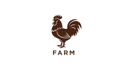 Brown Rooster Farm Animal Illustration. © Ahmad