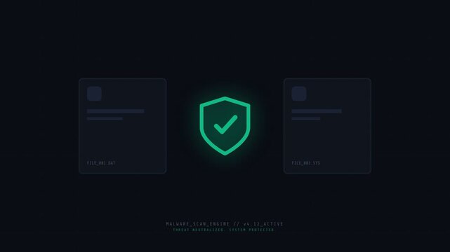 Network security system activates protection shield on digital interface screen