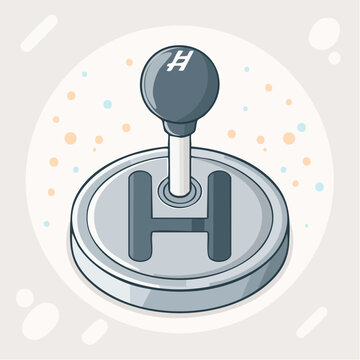 Gear Shift Lever with 'H' Symbol