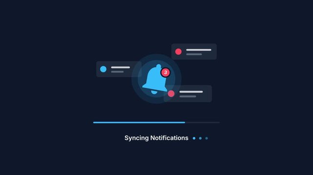 A call center loading screen displays a syncing notification with a headset icon.