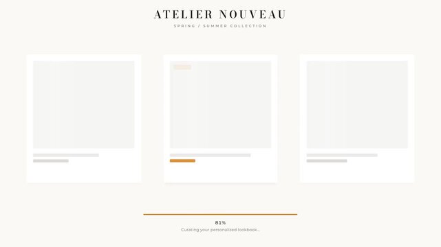 A sleek startup launch loading animation with a modern design and clean interface displays a loading bar on a minimalistic webpage background.