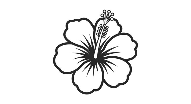 Detailed illustration of a hibiscus flower.