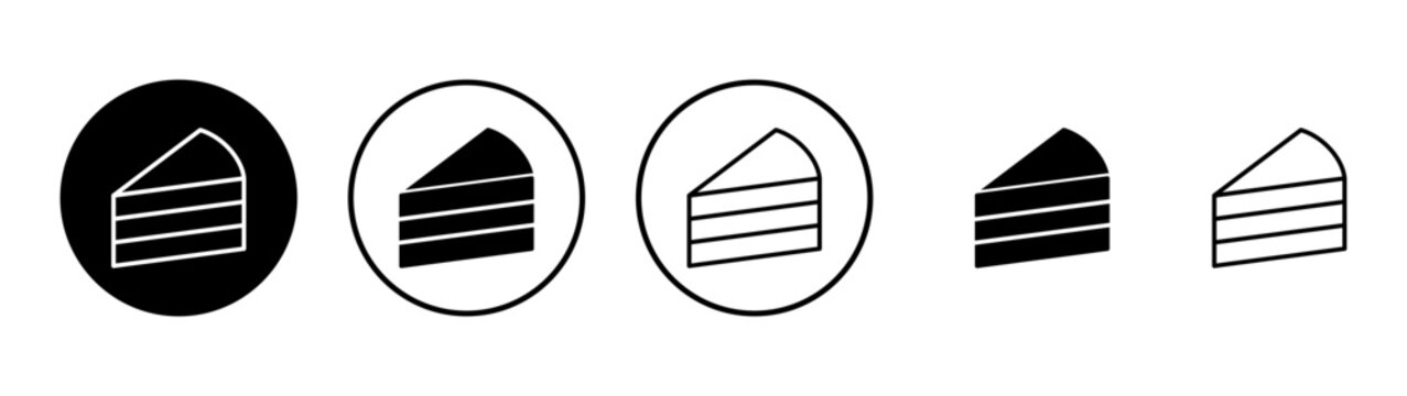 Cake icon vector. Cake sign and symbol. Birthday cake icon