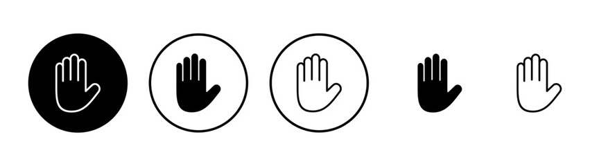 Obraz premium Hand icon vector. hand sign and symbol. palm