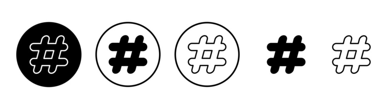Hashtag icon vector. hashtag sign and symbol