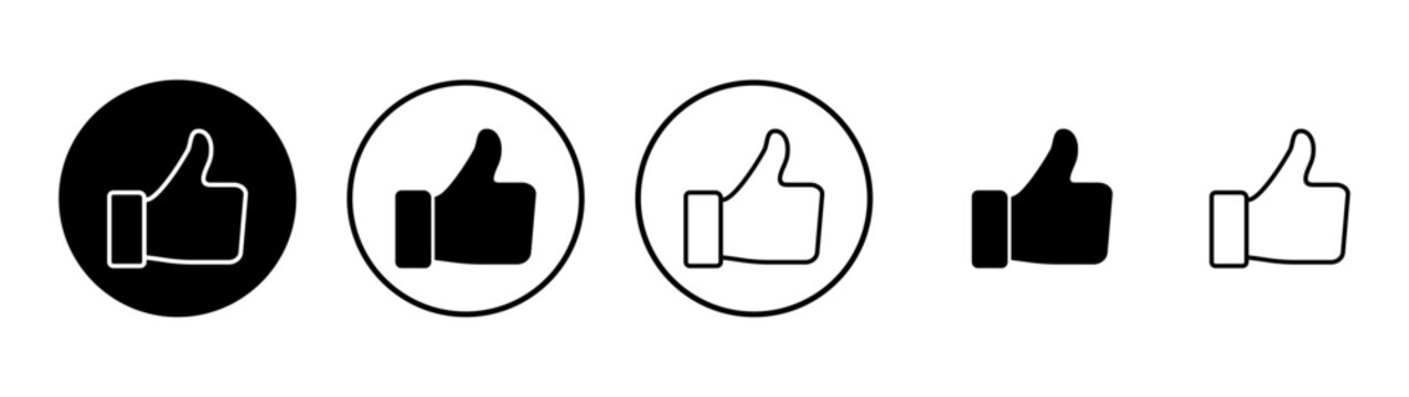 Like icon vector. Thumbs up sign and symbol. Hand like