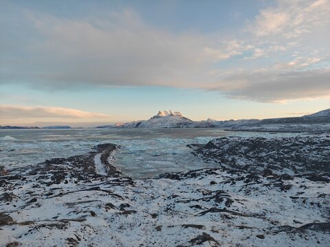 Cold winter morning in Nuuk.