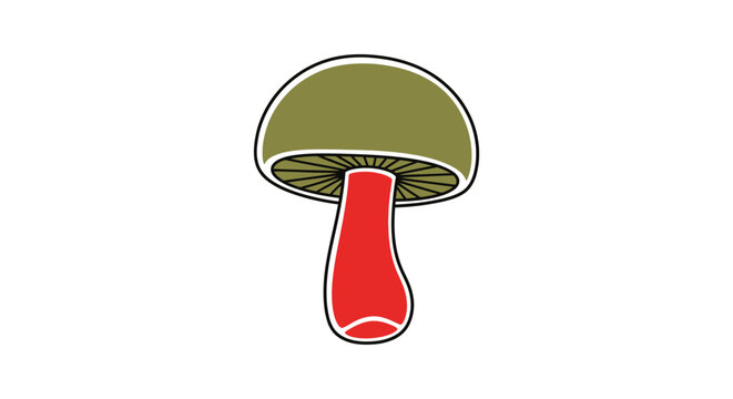 Colorful illustration of a mushroom.