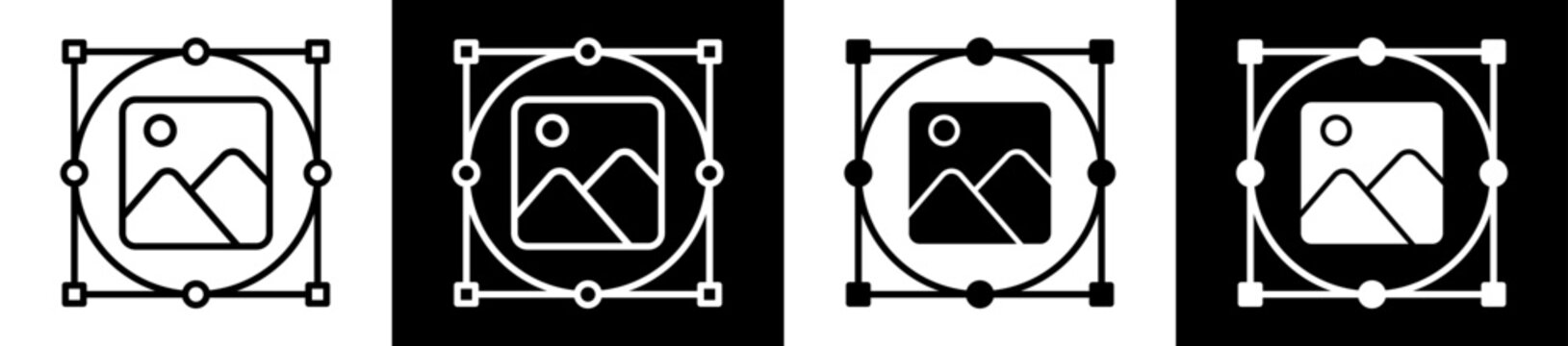 Selection Icon Black And White Vector Illustration.