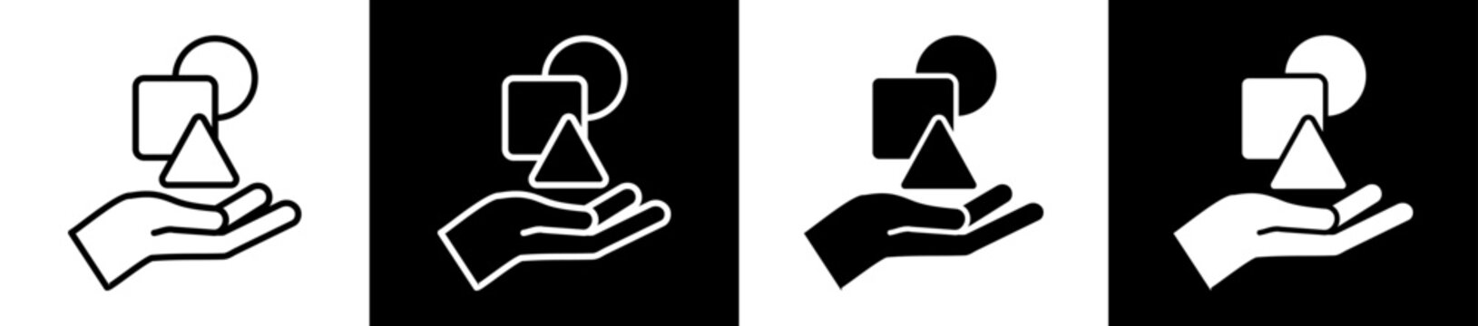 Typography Icon Black And White Vector Illustration.