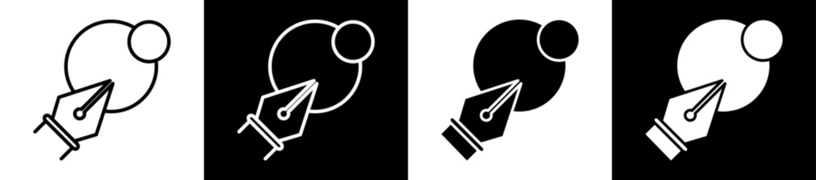 Shape Builder  Icon Black And White Vector Illustration.