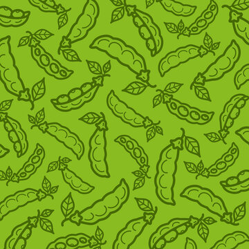 Beans pattern background set. Collection icon beans. Vector