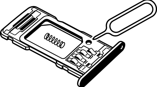 SIM Card Tray Eject Tool and Holder.