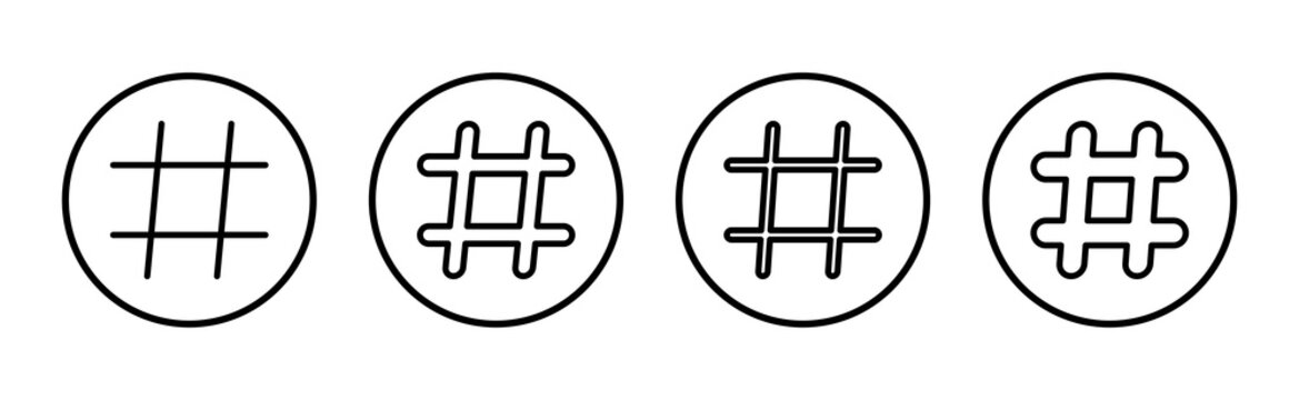 Hashtag icon vector illustration. hashtag sign and symbol