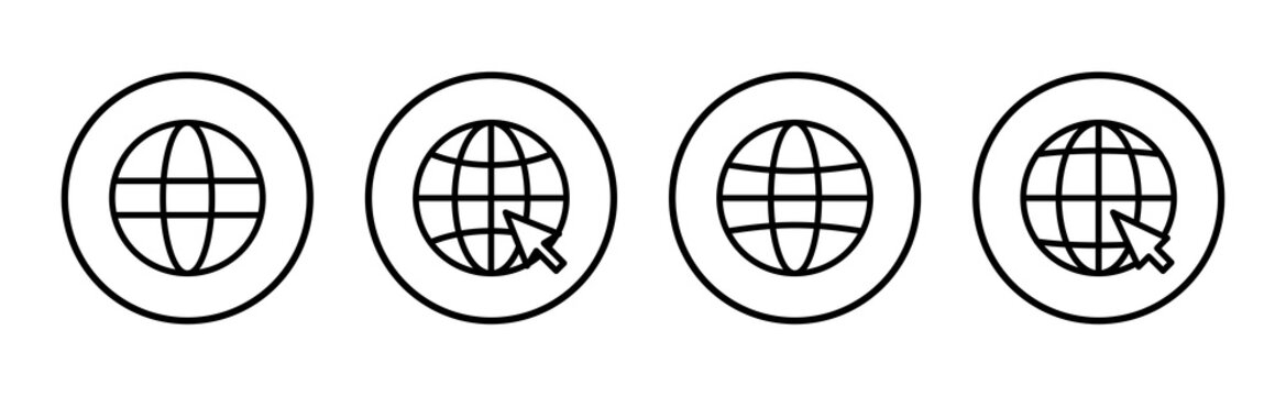 Web icon vector illustration. go to web sign and symbol. web click icon. Global search icon