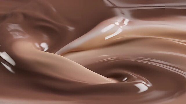 Delicious Chocolate Splash and Swirl Macro Shot.
