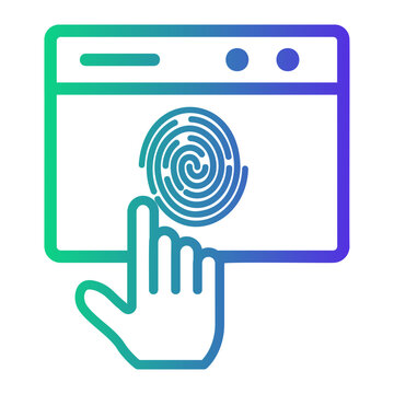 2fa authentication Line Gradient Icon