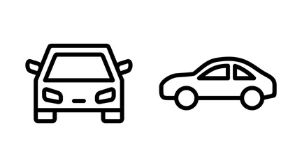 Fototapeta premium Car icon set vector. car sign and symbol. small sedan