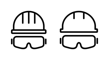Fototapeta premium Helmet icon set vector. Motorcycle helmet sign and symbol. Construction helmet icon. Safety helmet