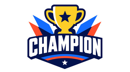 Fototapeta premium Shiny Championship Trophy Emblem Display.