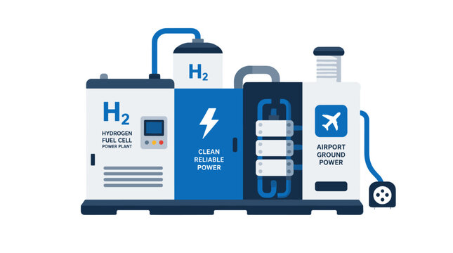 Hydrogen fuel cell power system with storage and controls.