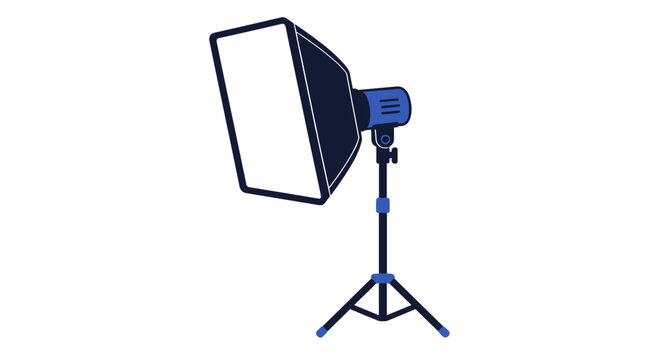 Studio Lighting Softbox and Boom Stand in Studio Setup.