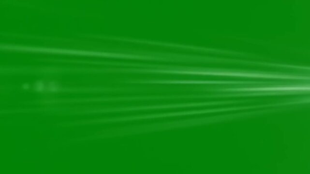 Dynamic White Light Lens Flare Transition with Starburst Effect and Optical Glow on Green Screen Chroma Key Background for Visual Effects Overlay