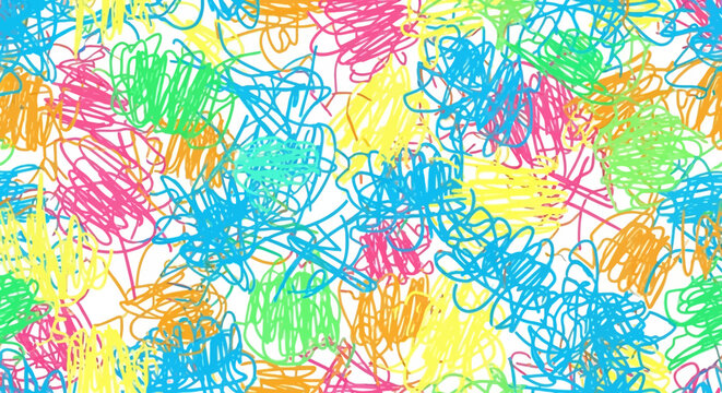 Childhood Scribble Art Backpack Pattern