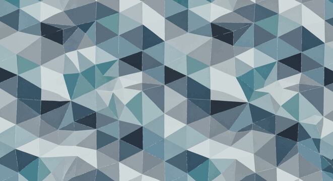 Abstract geometric pattern in blues and grays, low poly design