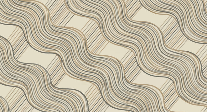 Abstract flowing lines pattern, geometric background, seamless wave texture