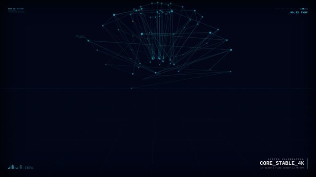 Global structure Digital Network Core Animation Looping