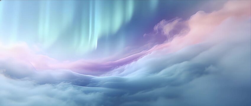 Aurora soft gradient pastel sky dream cloud fantasy landscape glowing light ethereal sky atmosphere serene pastel sky over dream cloud fantasy landscape with soft gradient glowing light soft gradient