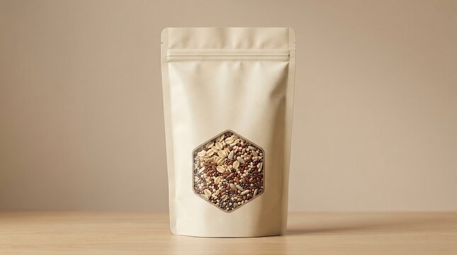 Ziplock pouch for multigrain - product design mock up