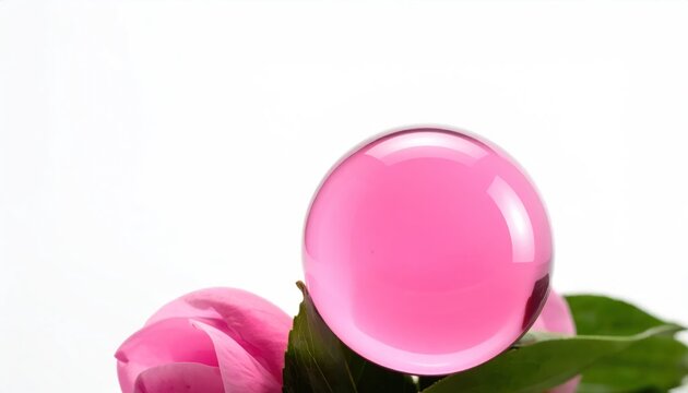 Pink Rose Petals with Water Droplet.