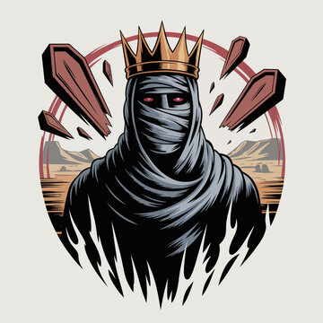 Illustration of a man wearing a crown.