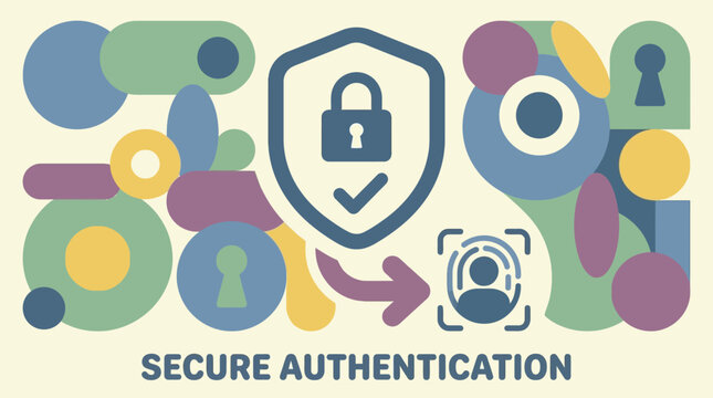 Secure Authentication Technology Concept.