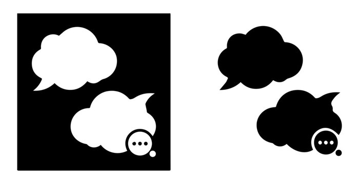 Two cartoon sheep faces with happy and angry expressions