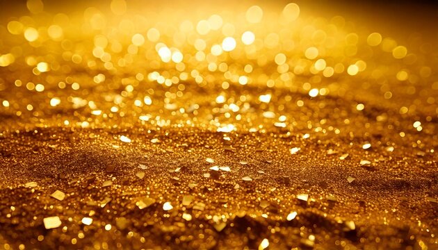黄金 煌めき 砂金 ラグジュアリー 輝き 祝祭 財宝 ゴージャス 玉ボケ セレブレーション 絨毯 豪華 メタリック 閃光 歓喜 背景素材 抽象的 眩しい 成功 躍動感