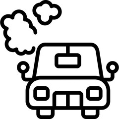 Fototapeta premium Car Engine Smoke Icon